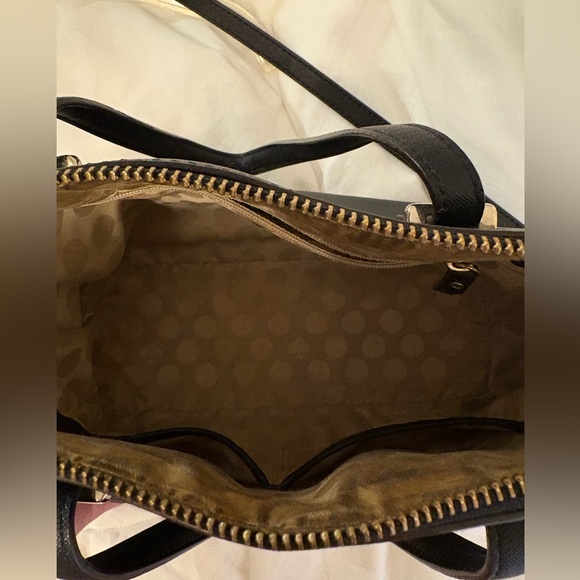 Kate Spade Cedar St Maise black crosshatch leather handbag - Picture 3 of 5